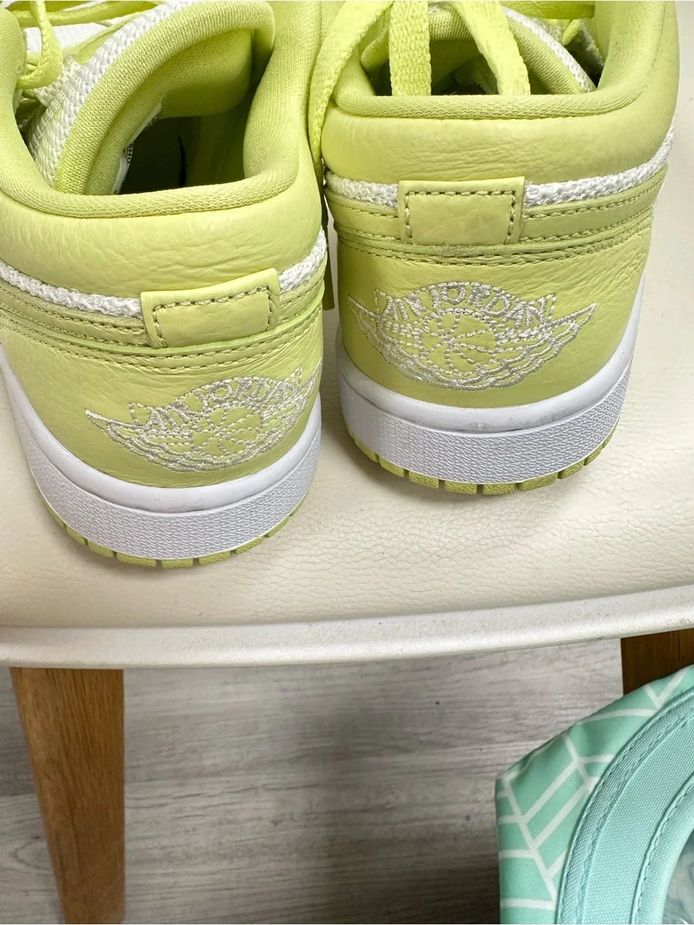 Nike Air Jordan 1 Low Lime Green & White Sneakers Women’s Size 7 (EU 38)